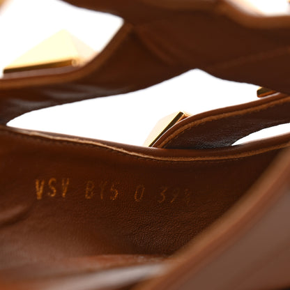 Valentino Garavani Calfskin Roman Stud Ankle Strap Flat Mules 39.5 Selleria 8 of 8