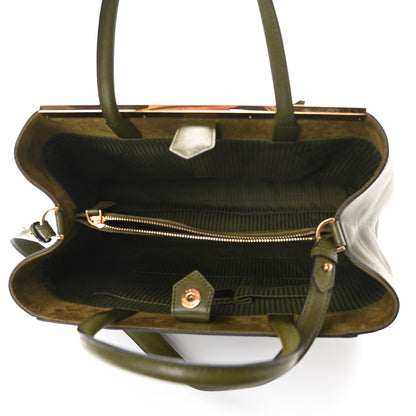 Fendi Vitello Elite Flamingo Regular 2Jours Tote Oliva 5 of 9