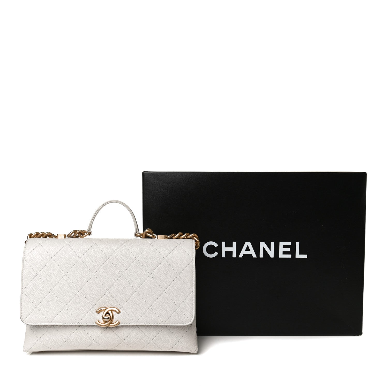 Chanel Grained Calfskin Small Stitched Flap White 18 of 18