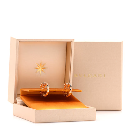 Bulgari 18K Rose Gold Serpenti Viper Hoop Earrings 6 of 6