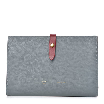Celine Grained Calfskin Large Multifunction Strap Wallet Storm 1 of 6