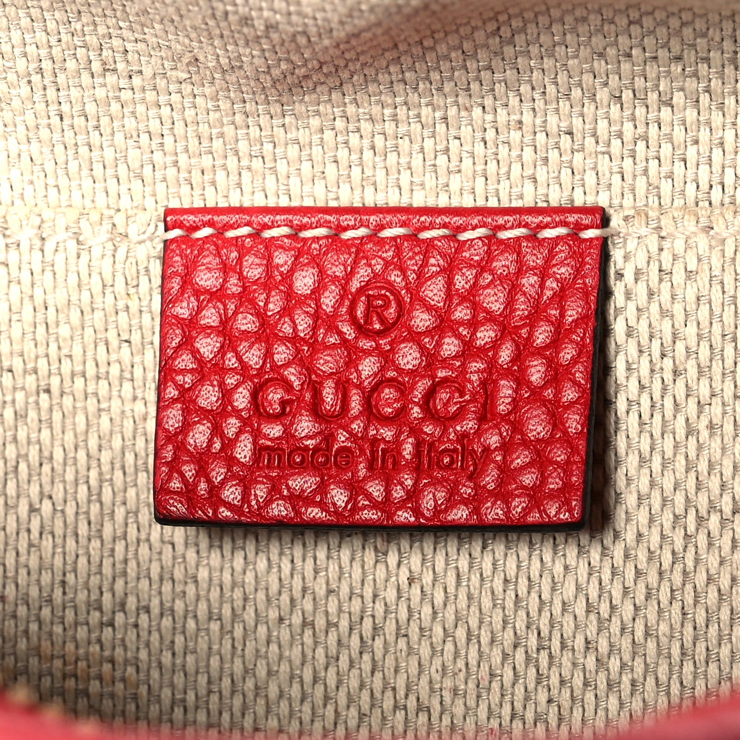 Gucci Pebbled Calfskin Small Soho Disco Bag Tabasco Red 6 of 13