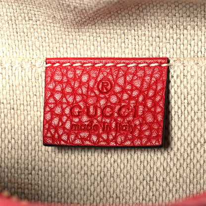 Gucci Pebbled Calfskin Small Soho Disco Bag Tabasco Red 6 of 13