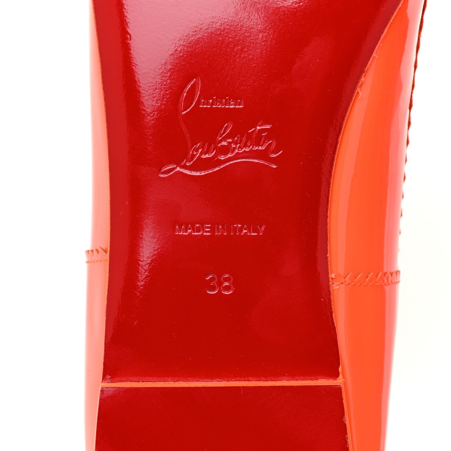 Christian Louboutin Patent Mamadrague Flats 38 Sunrise 6 of 8