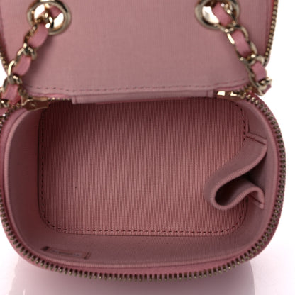 Chanel Caviar Quilted Mini Vanity Case With Chain Pink 4 of 9