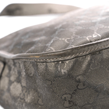 Gucci Imprime Monogram Medium Double Buckle Flap Messenger Bag Pewter 11 of 18