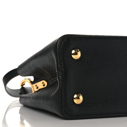 Louis Vuitton Taurillon Capucines PM Black 7 of 9