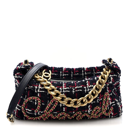 Chanel Tweed Calfskin Signe Hobo Navy Multicolor 1 of 10