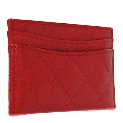 Chanel Caviar Quilted Card Holder Red 3 of 11