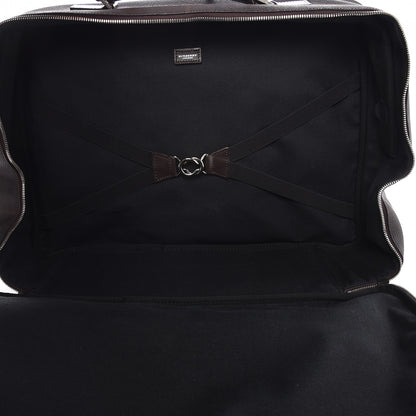 Burberry Smoked Haymarket Check Carry On Travel Bag Chocolate 5 of 17