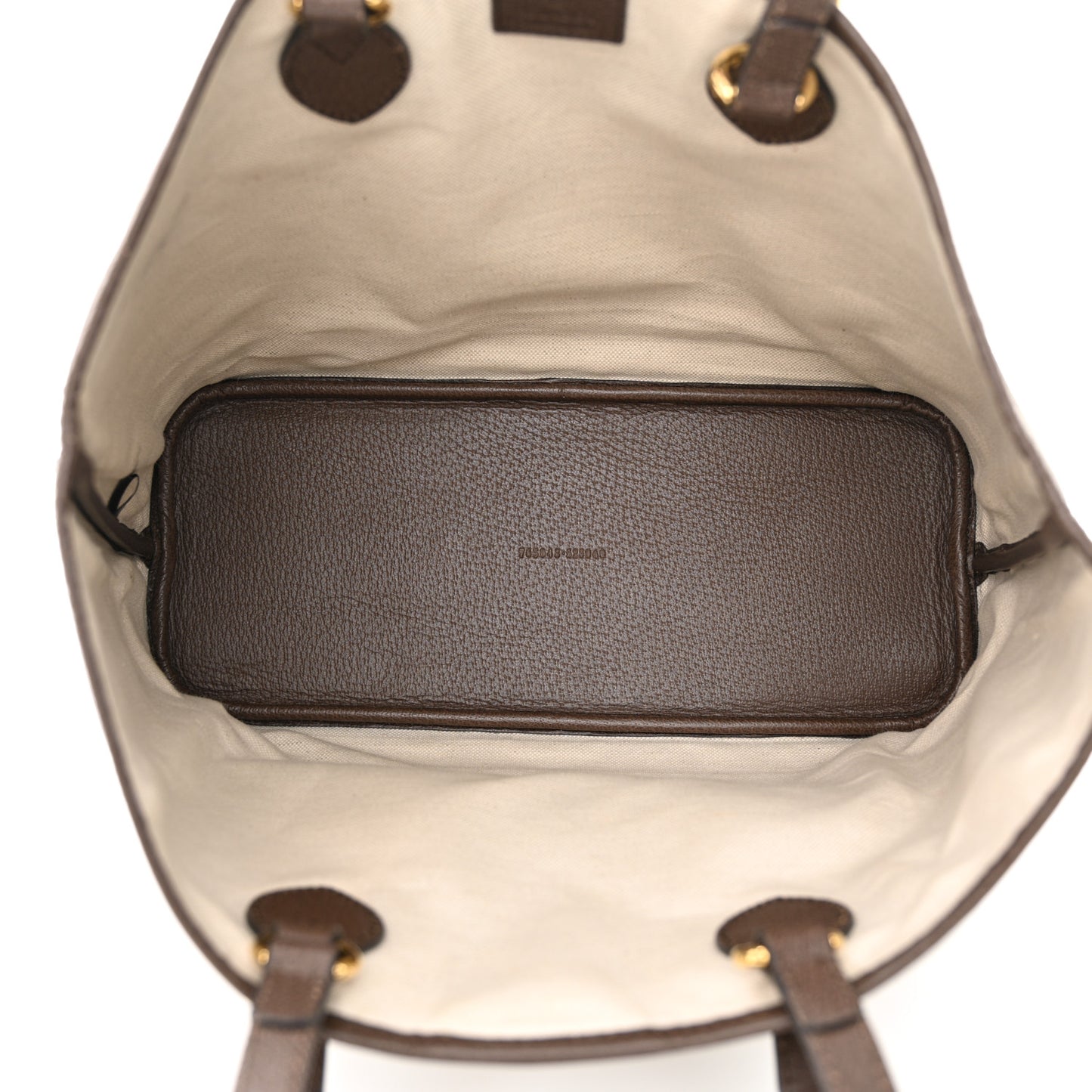 GG Supreme Monogram Textured Calfskin Small Ophidia Shoulder Tote Bag Beige Ebony New Acero