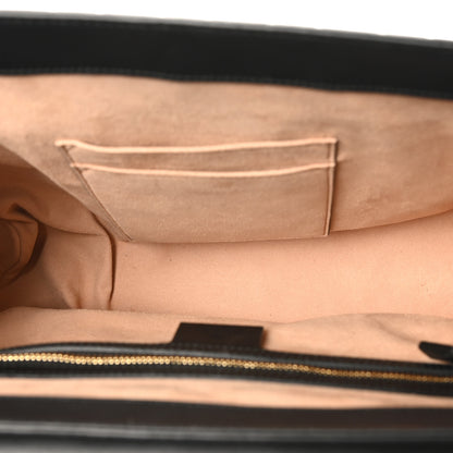 Gucci Guccissima Signature Medium Padlock Top Handle Bag Black 5 of 10