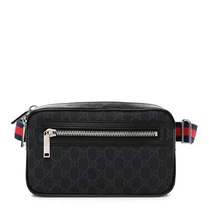 Gucci Soft GG Supreme Monogram Web Belt Bag Black Grey 1 of 10