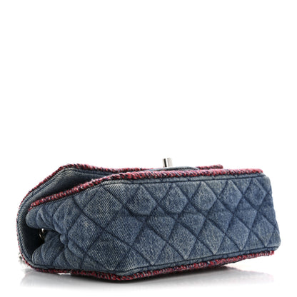 Chanel Denim Braided Mini Rectangular Flap Bag Blue 4 of 14
