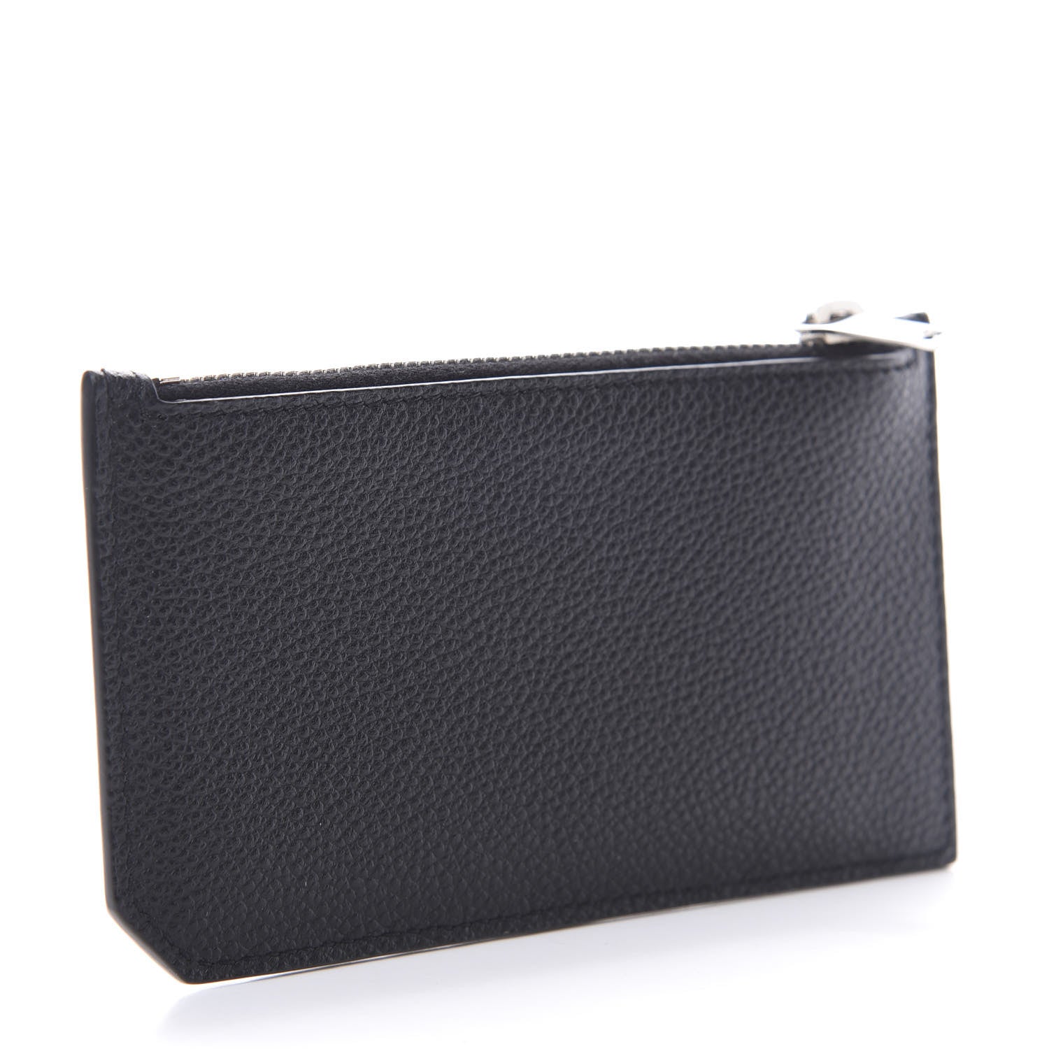 Saint Laurent Grained Calfskin 5 Fragments Zip Pouch Card Holder Black 3 of 8