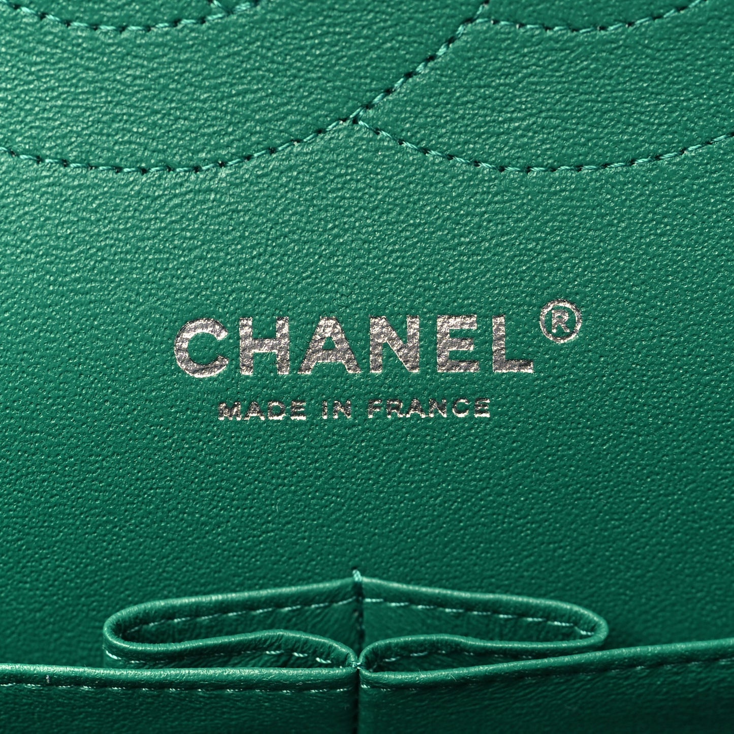 Caviar Quilted Jumbo Double Flap Green