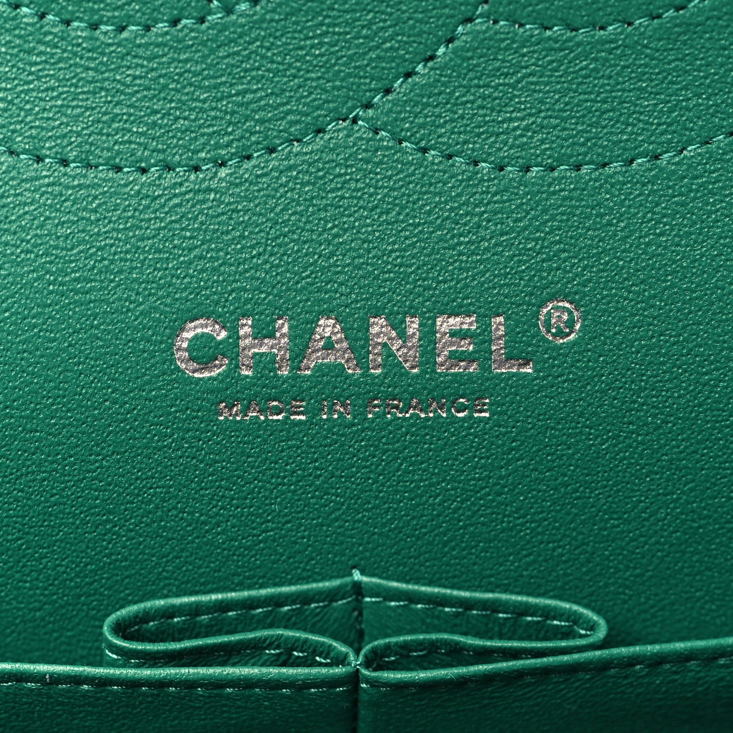 Chanel Caviar Quilted Jumbo Double Flap Green 6 of 10