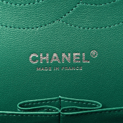 Chanel Caviar Quilted Jumbo Double Flap Green 6 of 10