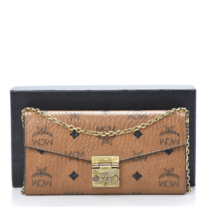 MCM Visetos Large Patricia Wallet On Chain Cognac 15 of 15