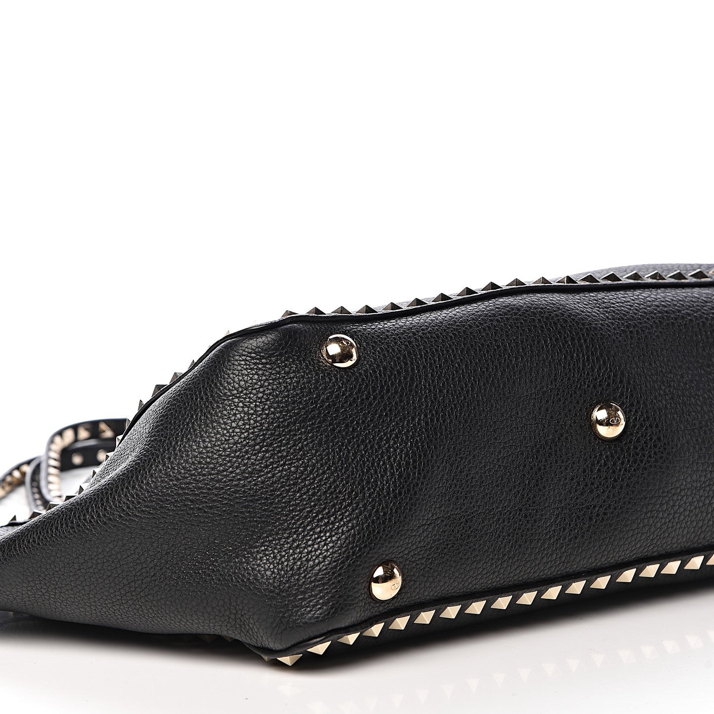 Alce Printed Calfskin Medium Rockstud Tote Black