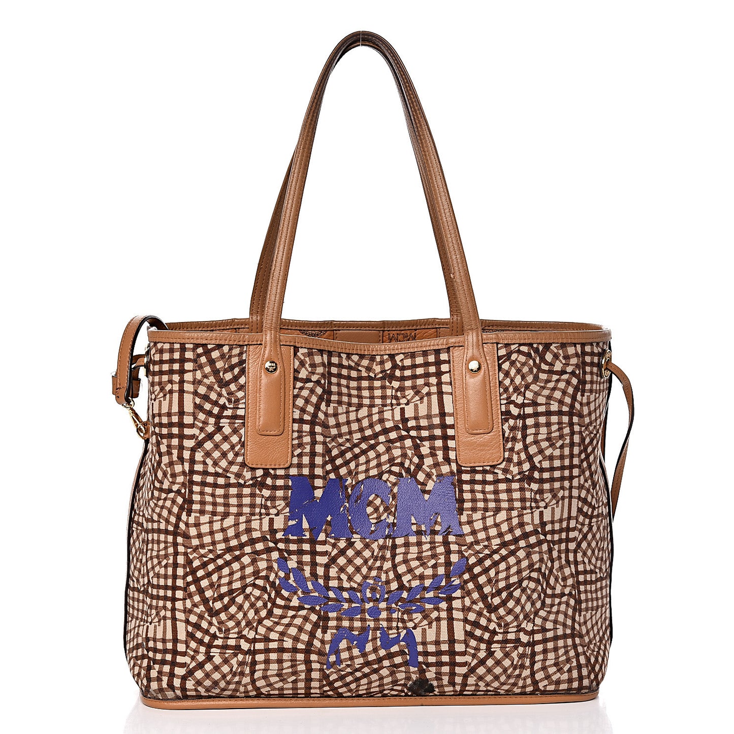 Visetos Medium Liz Reversible Shopper Tote Cognac