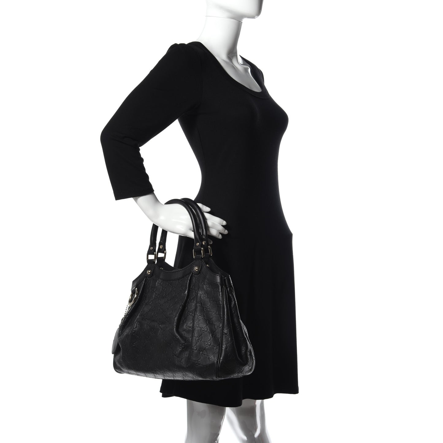 Guccissima Medium Sukey Tote Black