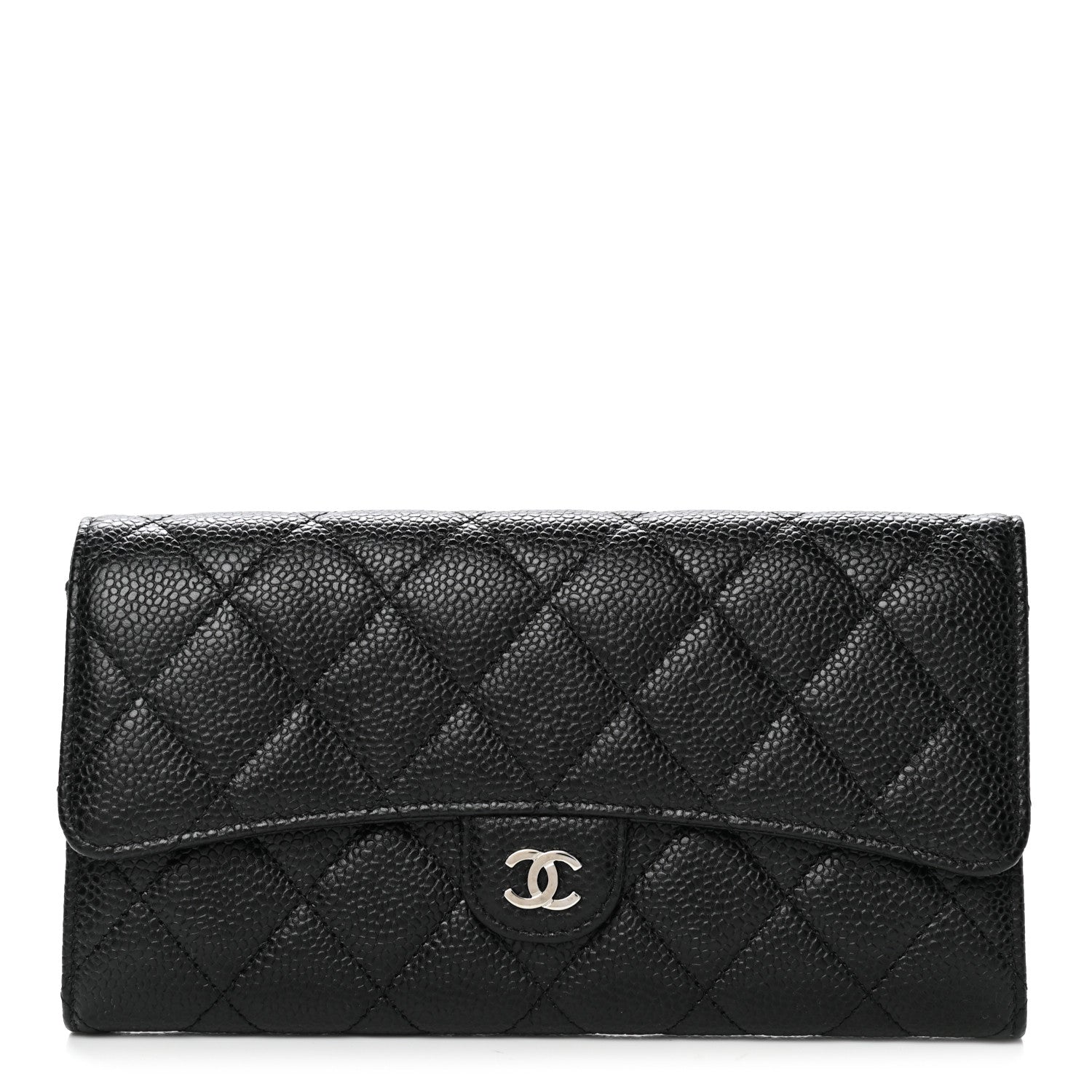 Chanel Caviar Quilted Large Flap Wallet Black 1 of 9