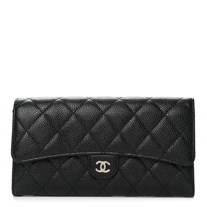 Chanel Caviar Quilted Large Flap Wallet Black 1 of 9