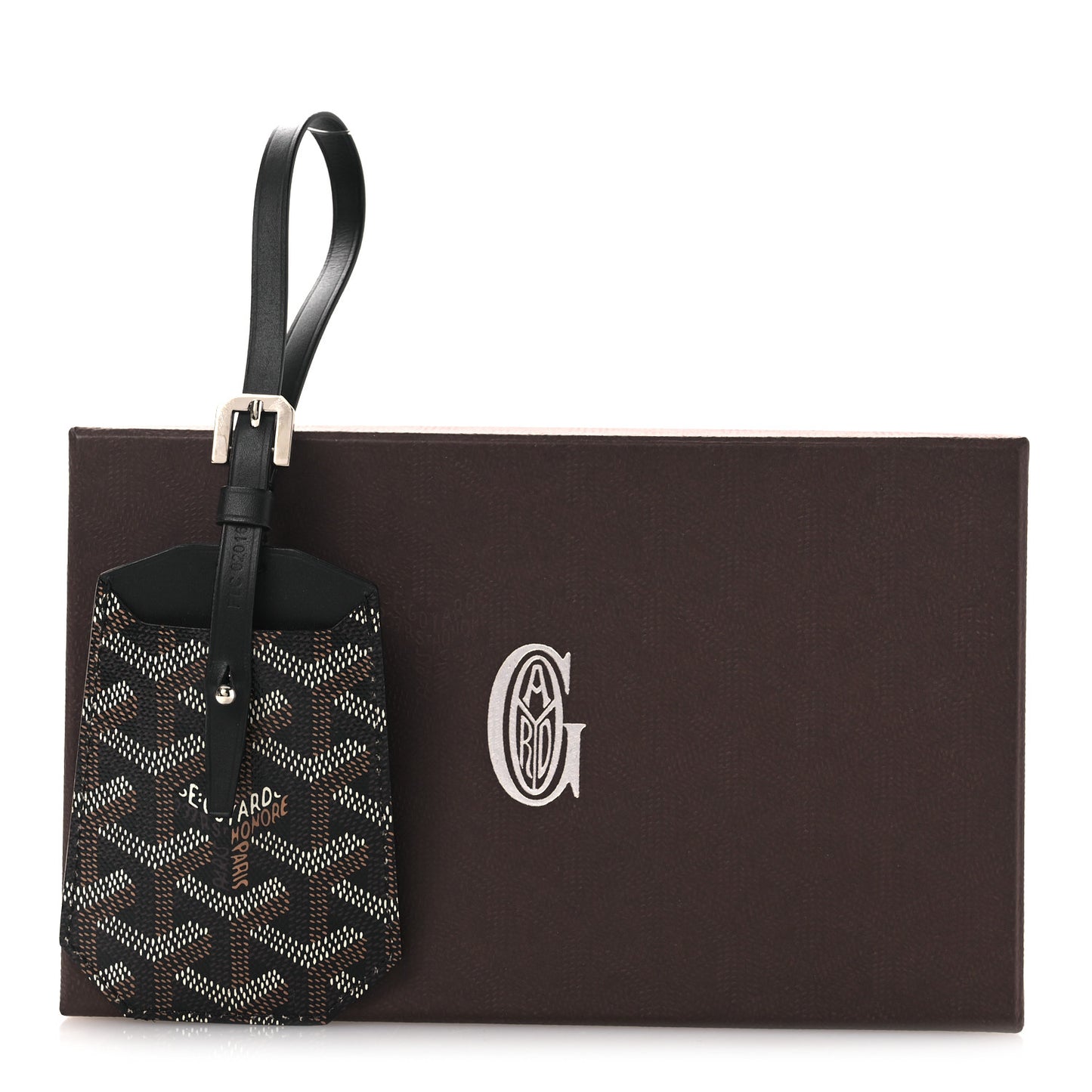 Goyardine Luggage Tag Black