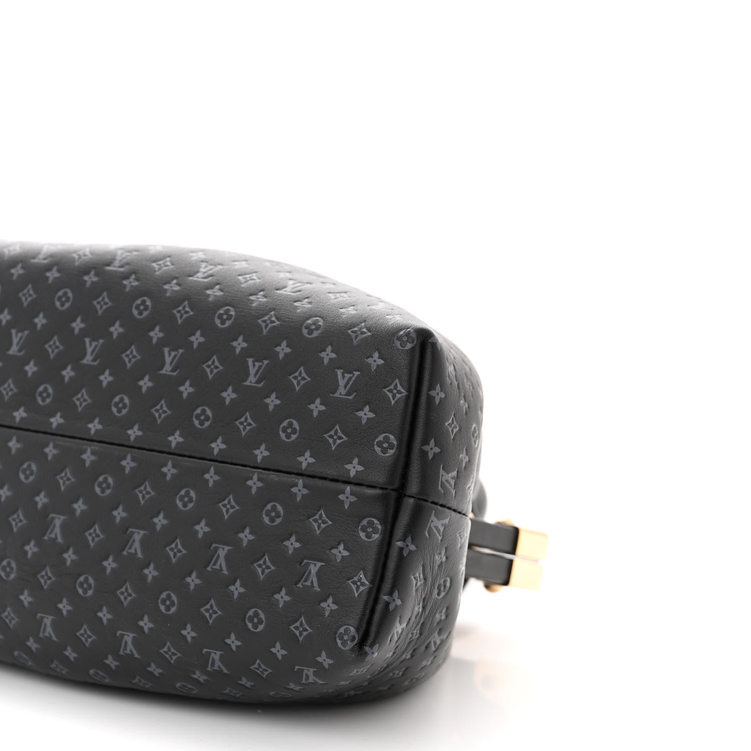 Louis Vuitton Calfskin Nanogram Embossed Clutch Black 9 of 9