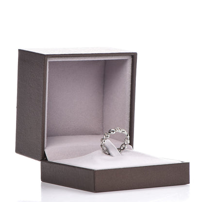 Gucci 18K White Gold 5mm 1973 Band Ring 50 5.25 5 of 5