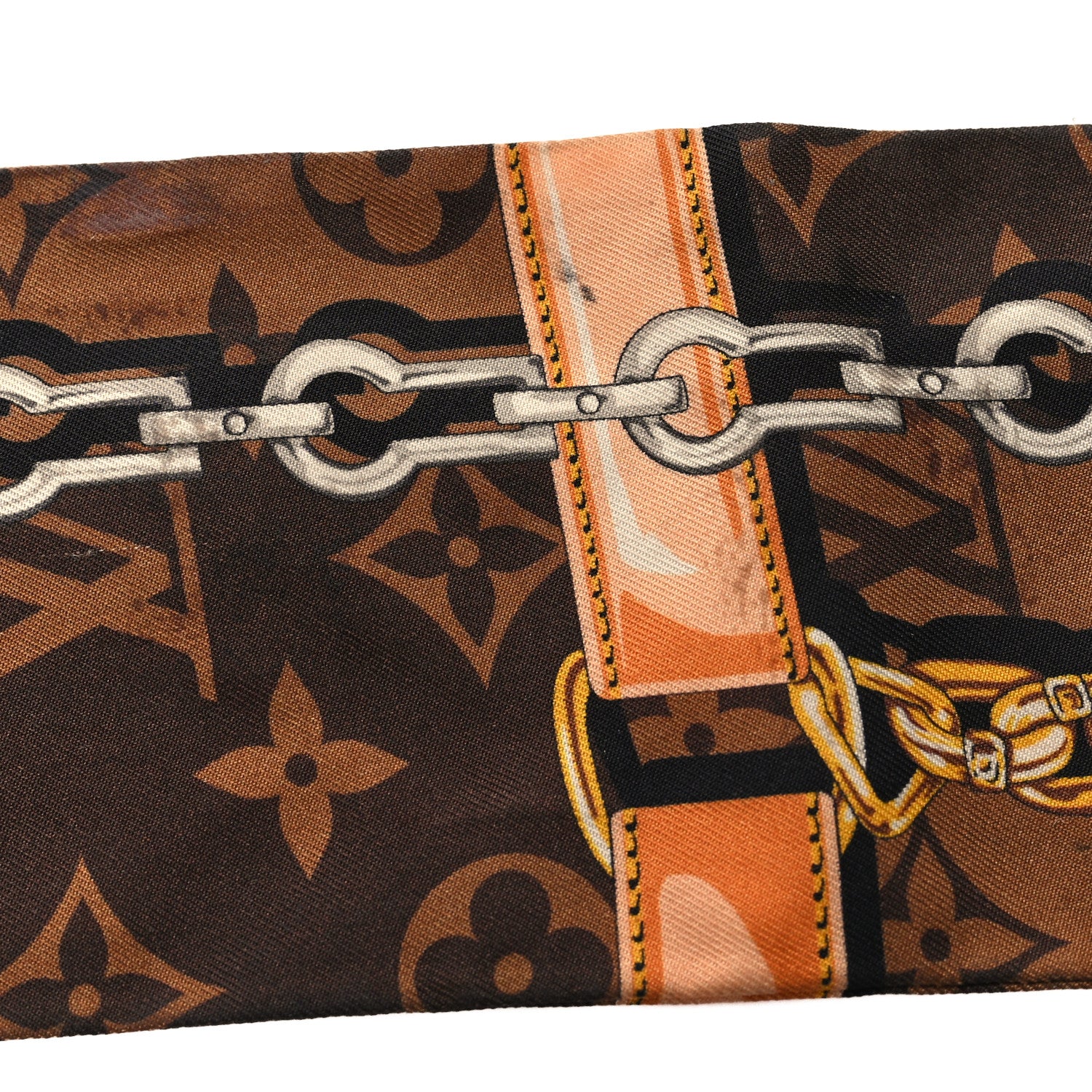 Louis Vuitton Silk Monogram Confidential Bandeau Brown 3 of 4