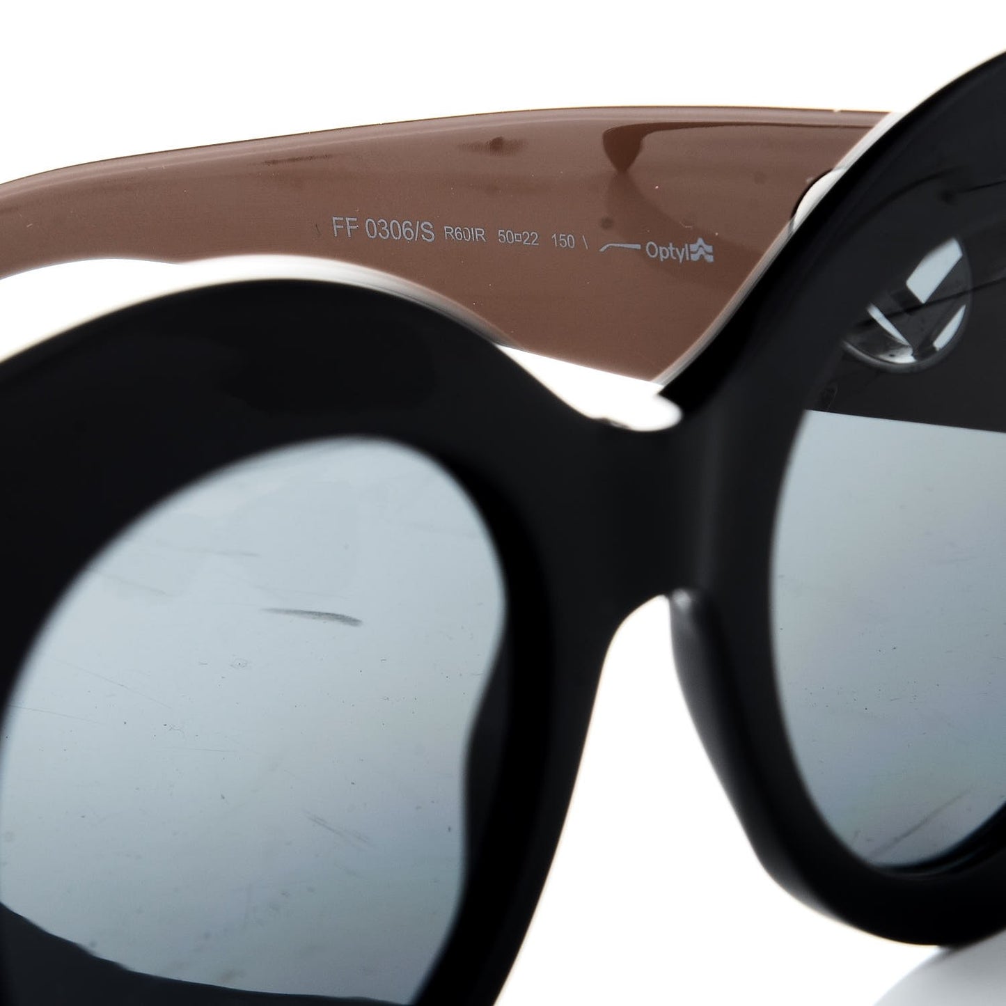 Acetate F is Fendi Oversized Butterfly Sunglasses FF 0306/S Brown