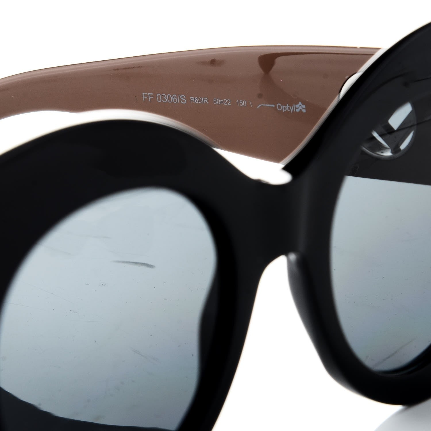 Fendi Acetate F is Fendi Oversized Butterfly Sunglasses FF 0306/S Brown 4 of 7