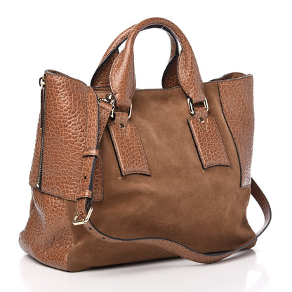 Burberry Signature Grain Suede Medium Callaghan Tote Camel 3 of 11