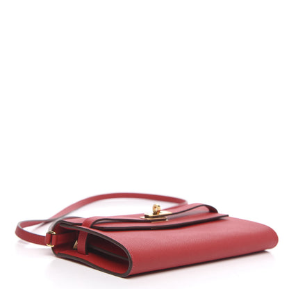 Hermes Epsom Kelly Wallet To Go Rouge Casaque 4 of 12