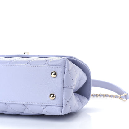 Chanel Caviar Quilted Mini Coco Handle Flap Light Purple 9 of 9