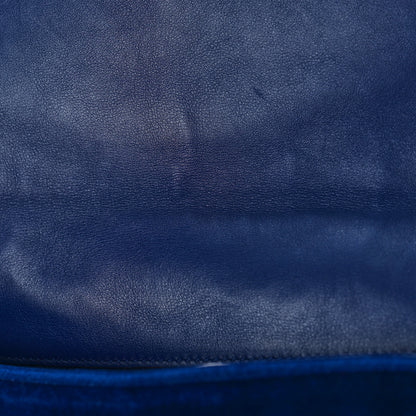 Gucci Velvet Matelasse Modern Embroidered Medium GG Marmont Shoulder Bag Cobalt 10 of 12