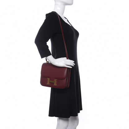 Hermes Grained Monsieur Constance 24 Rouge H 2 of 11