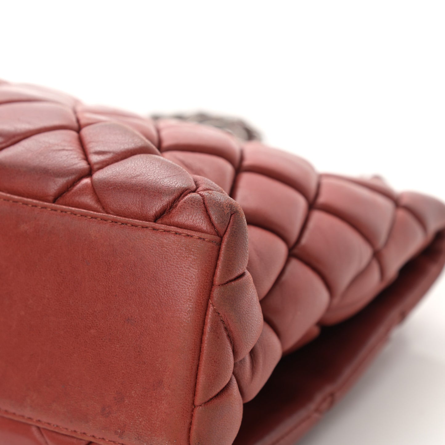 Lambskin Large New Bubble Flap Red