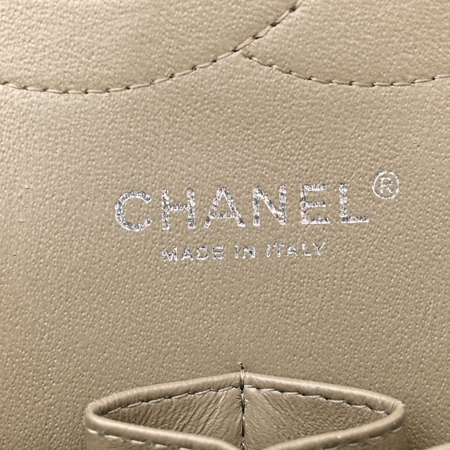 Caviar Quilted Jumbo Double Flap Taupe