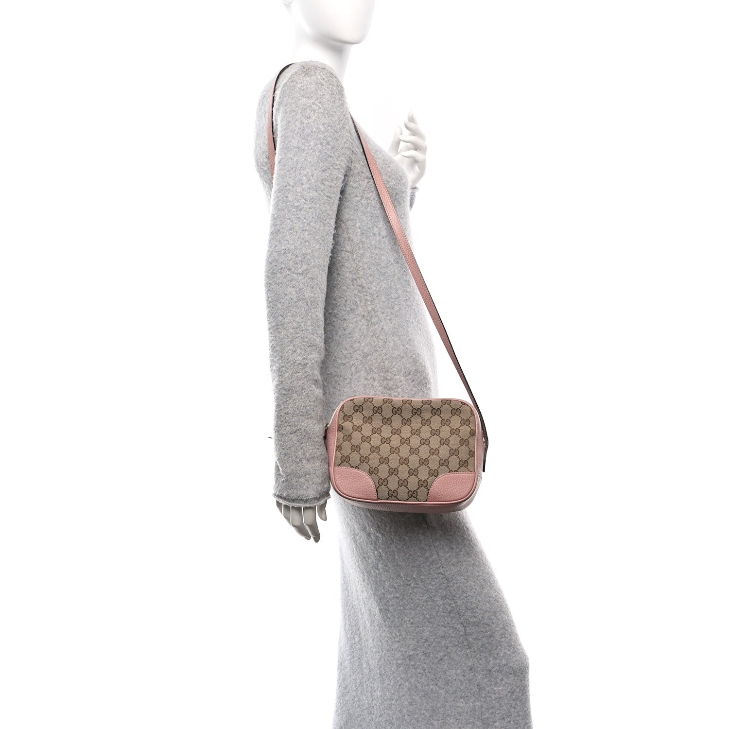 Gucci Monogram Mini Bree Messenger Bag Beige Soft Pink 2 of 11