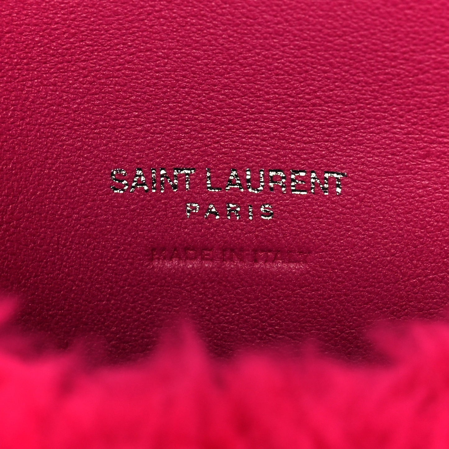 Shearling Quilted Loulou Puffer Pouch Clutch Fuxia