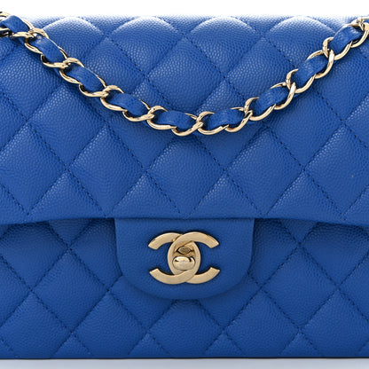 Chanel Caviar Quilted Small Double Flap Blue 8 of 11