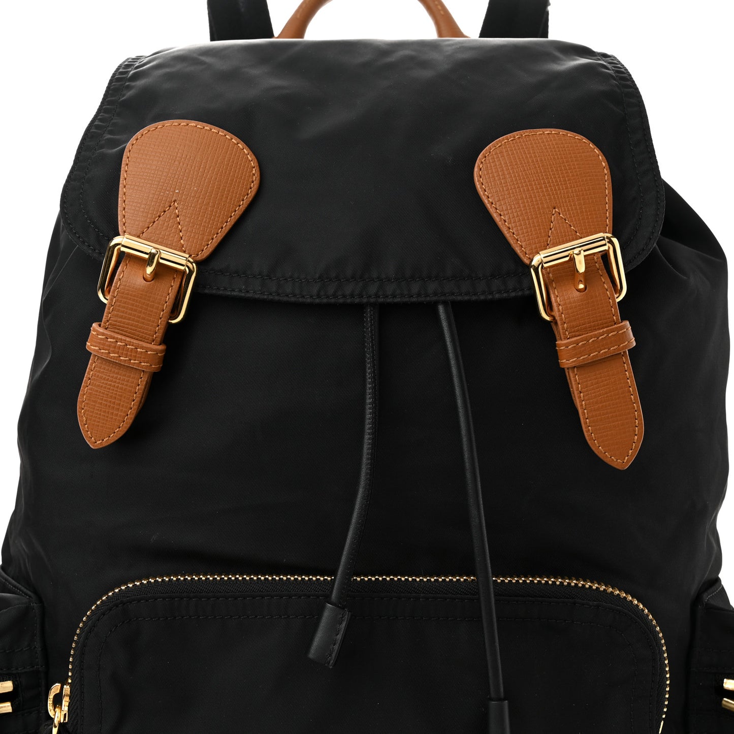 Nylon Medium Rucksack Backpack Black