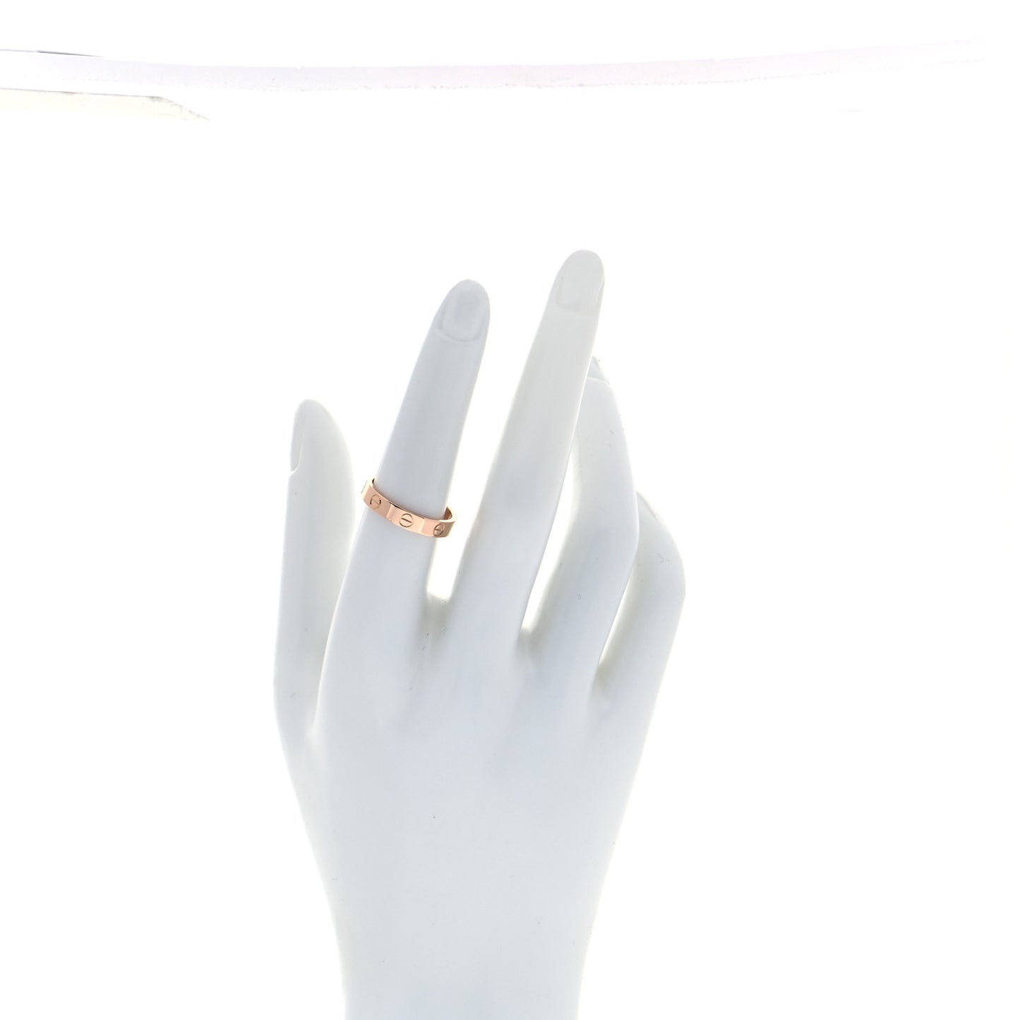 18K Pink Gold 3.5mm LOVE Wedding Band Ring 54 6.75