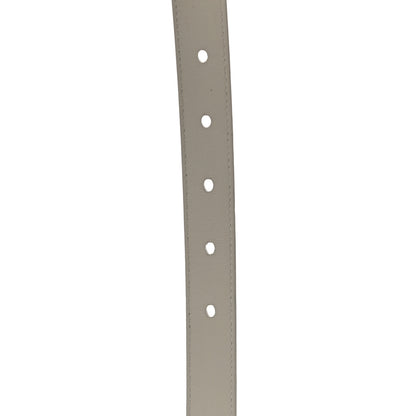 Saint Laurent Smooth Calfskin Monogram Square Buckle Belt 80 32 White 8 of 12