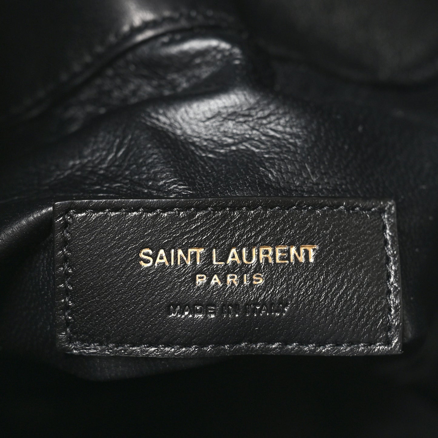 Lambskin Gabby Mini Bucket Bag Black