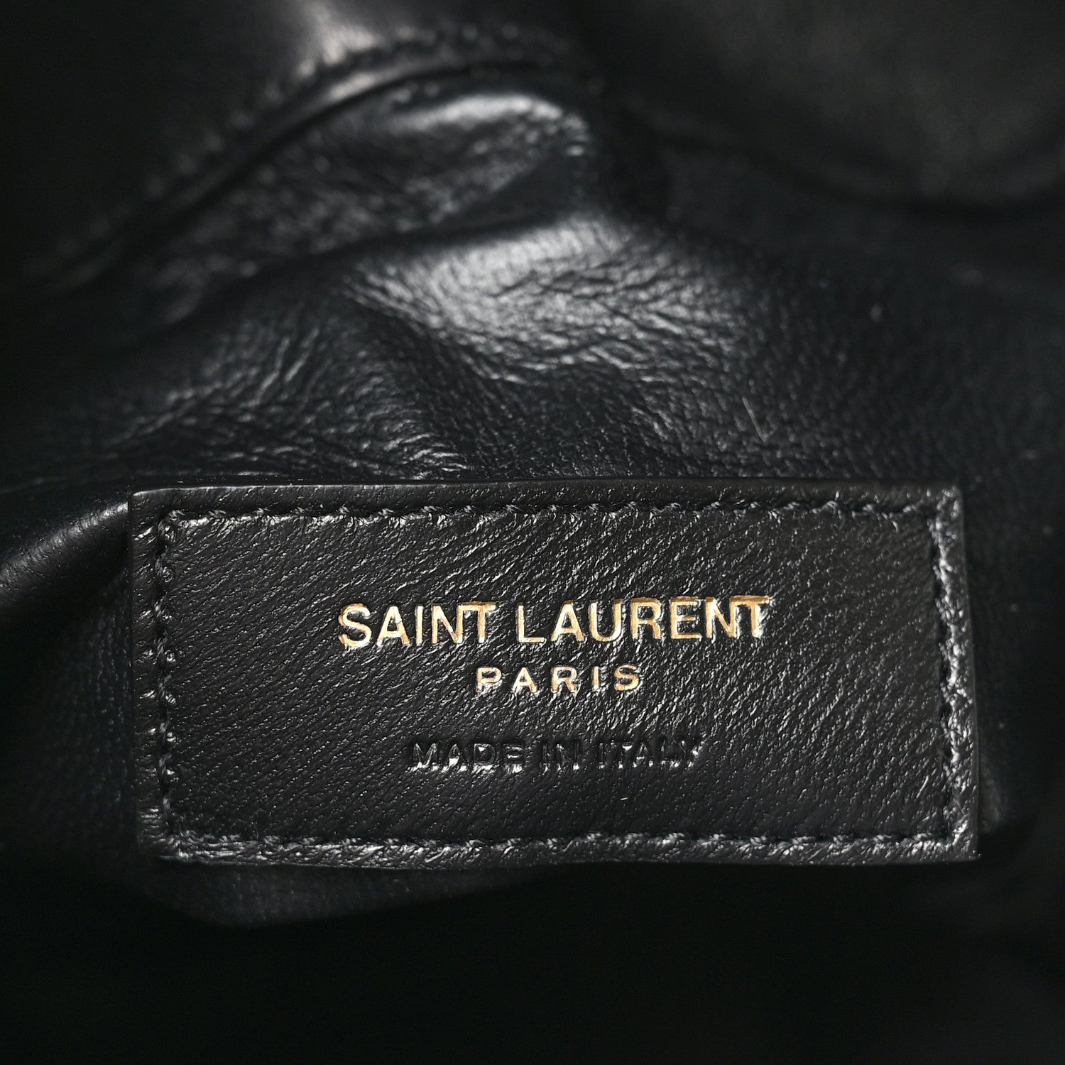 Saint Laurent Lambskin Gabby Mini Bucket Bag Black 6 of 10