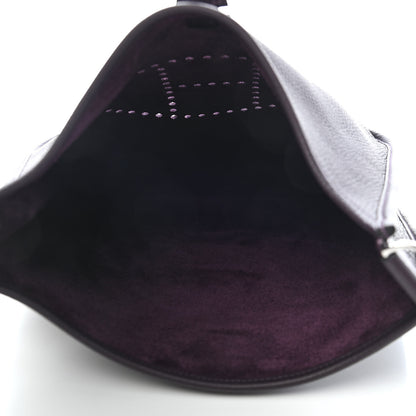 Hermes Taurillon Clemence Evelyne III PM Raisin 9 of 17
